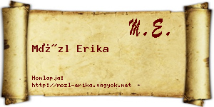 Mözl Erika névjegykártya